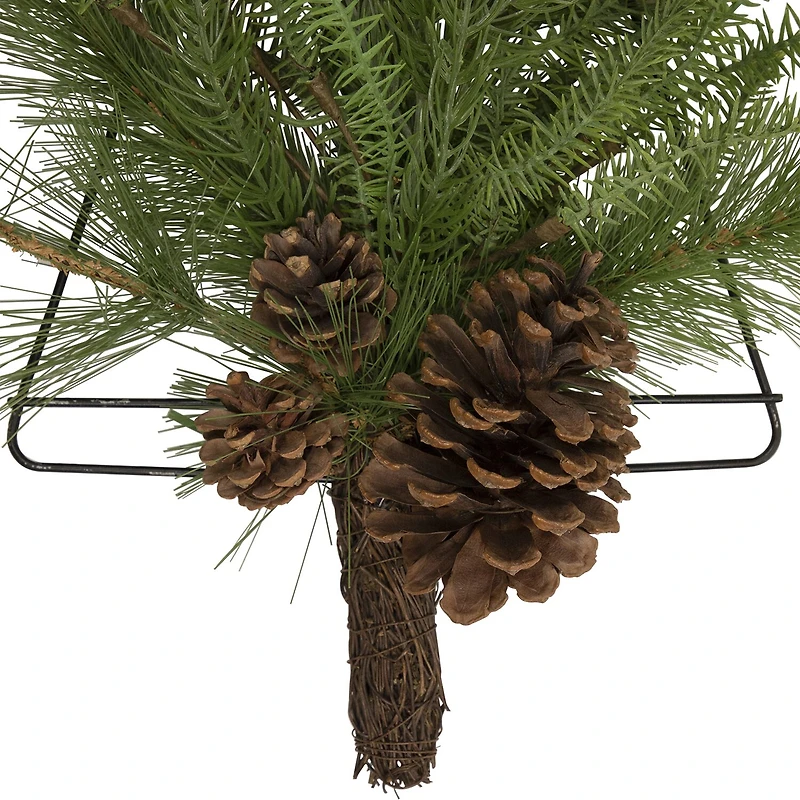 Northlight 21" Pine Tree Wall Hanging With Pinecones Christmas Window Decor