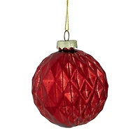 Northlight 3" 9ct Shiny And Textured Glass Ball And Onion Christmas Ornament