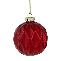 Northlight 3" 9ct Shiny And Textured Glass Ball And Onion Christmas Ornament