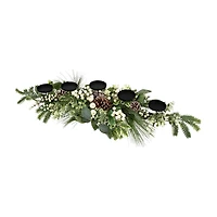Northlight 42" Berries And Eucalyptus Artificial Candle Holder