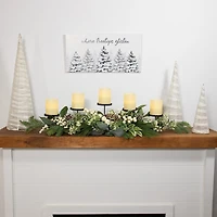 Northlight 42" Berries And Eucalyptus Artificial Candle Holder