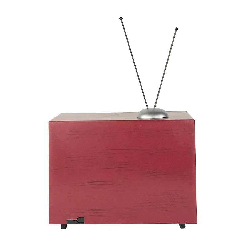 Northlight 9" Led Lighted Animated And Musical Tv Scene Plays Music Christmas Tabletop Decor