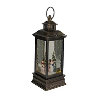 Northlight 11" Led Snowman Family Brushed Lantern Decorative Lantern