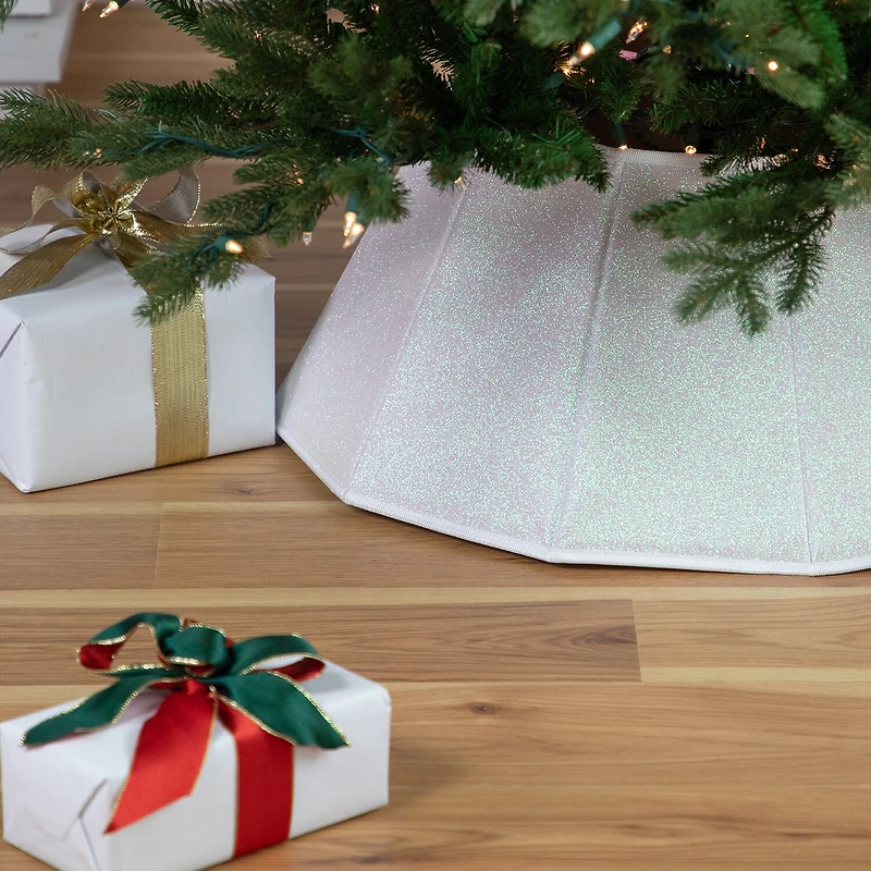 Northlight 26" Shiny Fabric Hexagonal Christmas Tree Collar