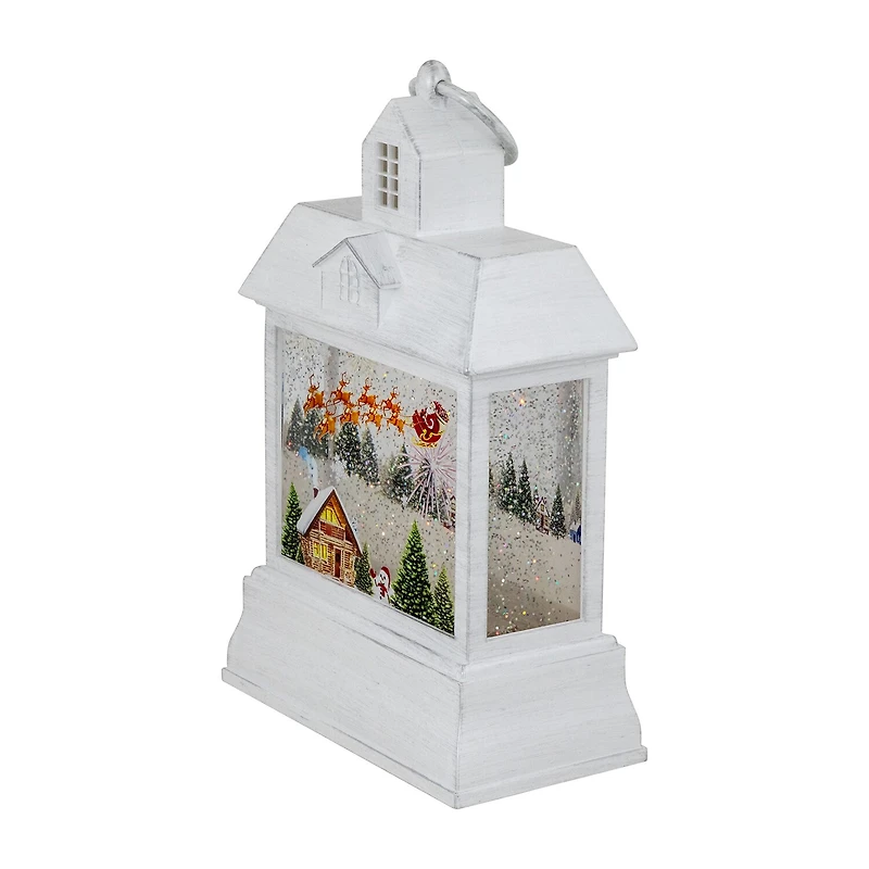 Northlight 10" Led Lighted Santafts Sleigh Lantern Christmas Snow Globe