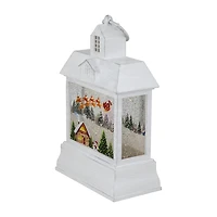 Northlight 10" Led Lighted Santafts Sleigh Lantern Christmas Snow Globe