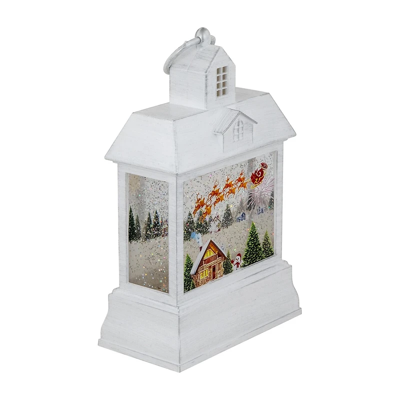 Northlight 10" Led Lighted Santafts Sleigh Lantern Christmas Snow Globe