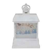 Northlight 10" Led Lighted Santafts Sleigh Lantern Christmas Snow Globe