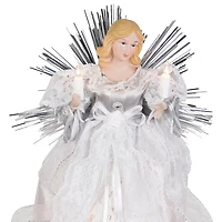 Northlight 11" Lighted Angel With Candle Christmas Tree Topper