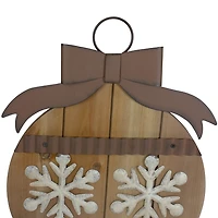 Northlight 16" Rustic Snowflakes Wall Sign