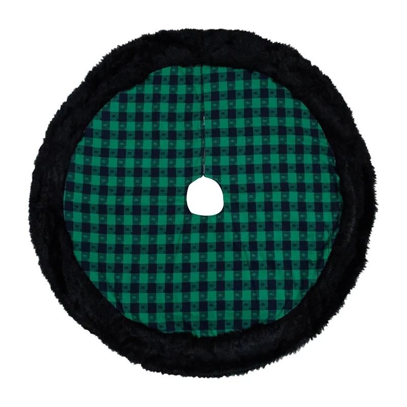Northlight 48" Plaid Plush Indoor Tree Skirt