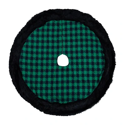 Northlight 48" Plaid Plush Indoor Tree Skirt