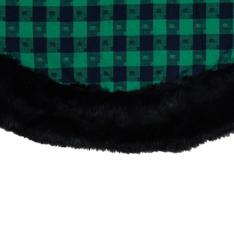 Northlight 48" Plaid Plush Indoor Tree Skirt