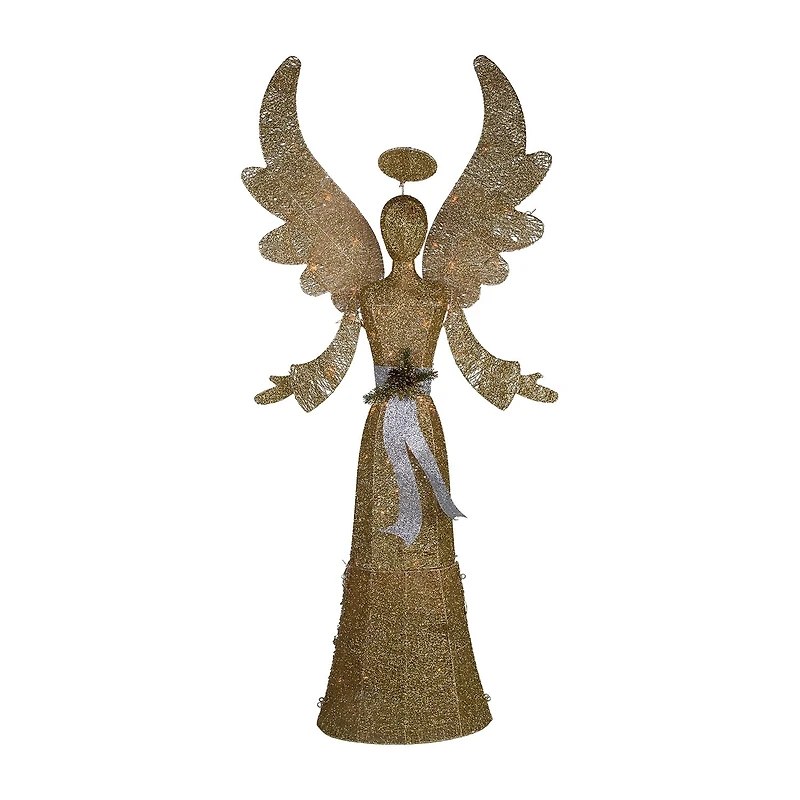 Northlight 68" Lighted Golden Angel Christmas Yard Art
