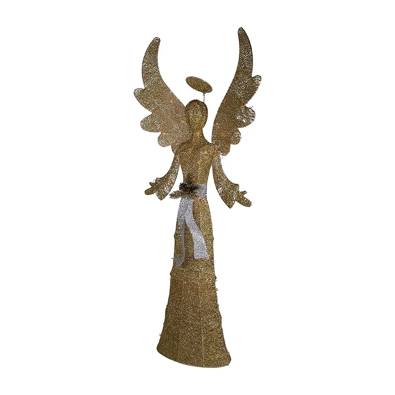 Northlight 68" Lighted Golden Angel Christmas Yard Art