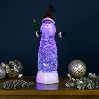 Northlight 12" Led Lighted Santa Acrylic Christmas Snow Globe