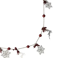 Northlight 4ft Snowflake And Reindeer With Ball Christmas Indoor Garland
