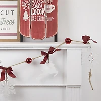 Northlight 4ft Snowflake And Reindeer With Ball Christmas Indoor Garland