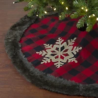 Northlight 48" With Burlap Snowflake Indoor Tree Skirt