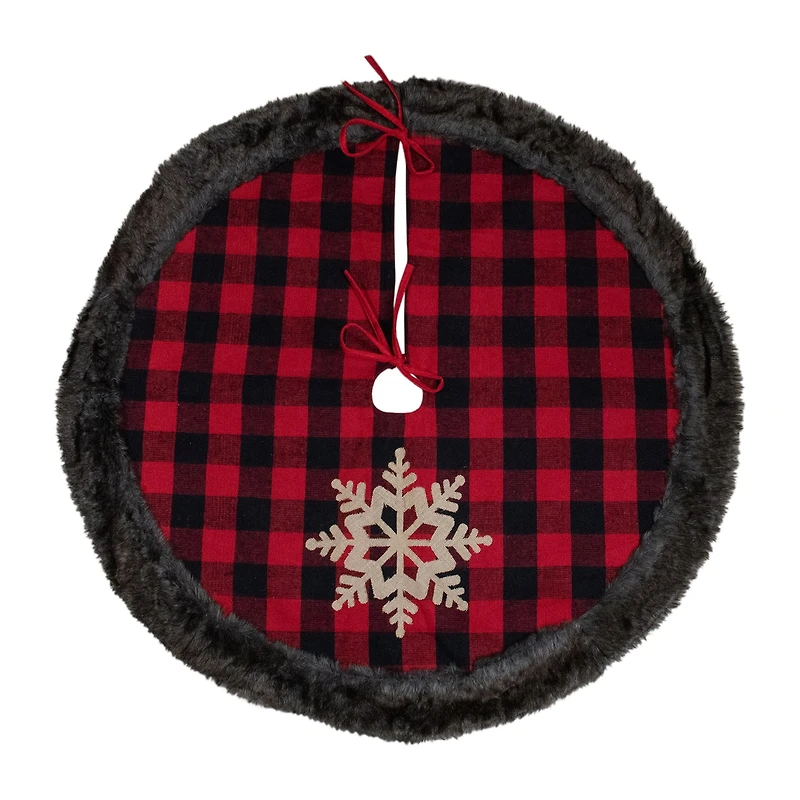 Northlight 48" With Burlap Snowflake Indoor Tree Skirt