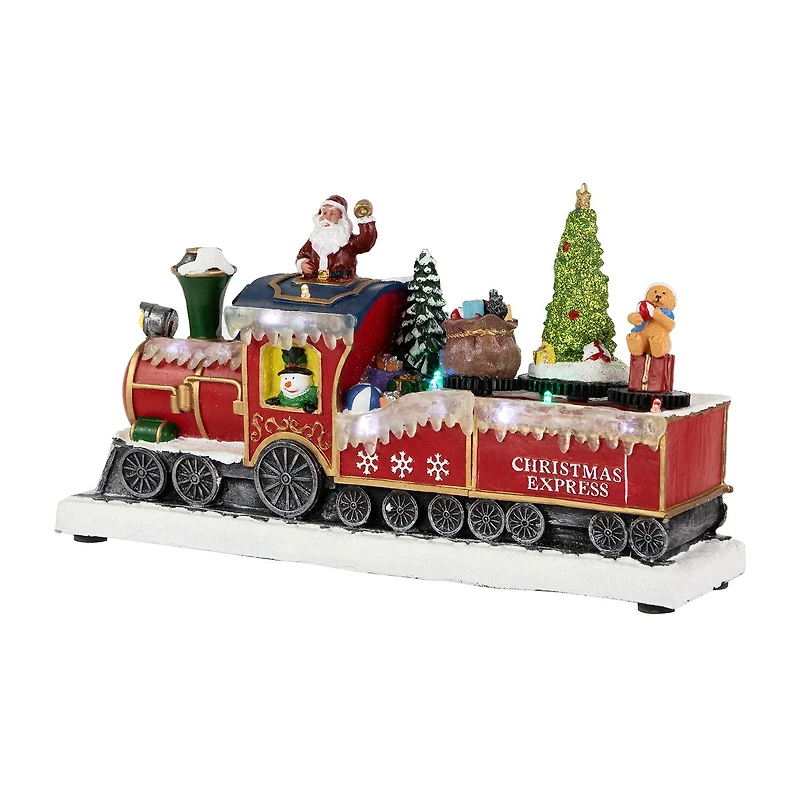 Northlight 12" Led Lighted Animated And Musical Toy Shop Train Plays Music Christmas Village