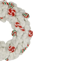 Northlight 13" Plush Peppermint And Candy Canes Wreath