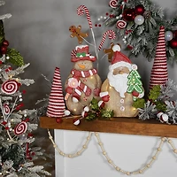 Northlight 16" Led Lighted Gingerbread Snowman With Lollipop Christmas Figurine