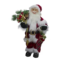 Northlight 2ft Standing Santa With Presents Christmas Figurine