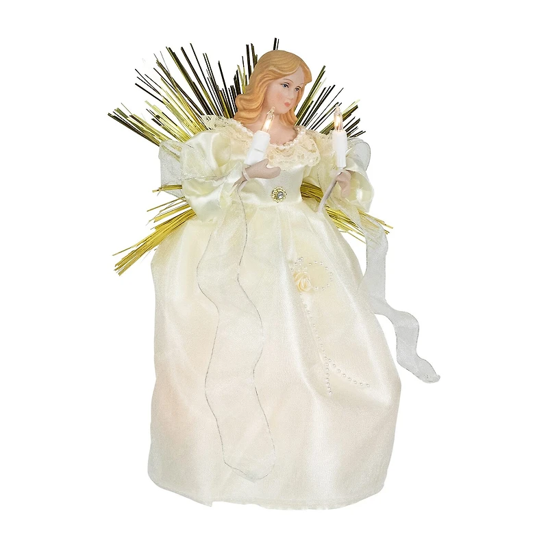 Northlight 11" Angel With Candle Lighted Christmas Tree Topper