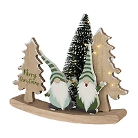 Northlight 7" Led Lighted Gnomes And "Merry" With Christmas Gnome