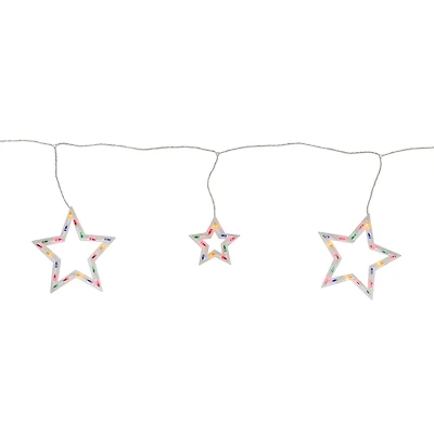 Northlight 7ft 6ct Multicolor Star Shaped Icicle Outdoor Icicle Lights