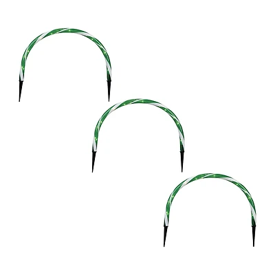 Northlight 11" Lighted Candy Cane Outdoor Arch Christmas Yard Art