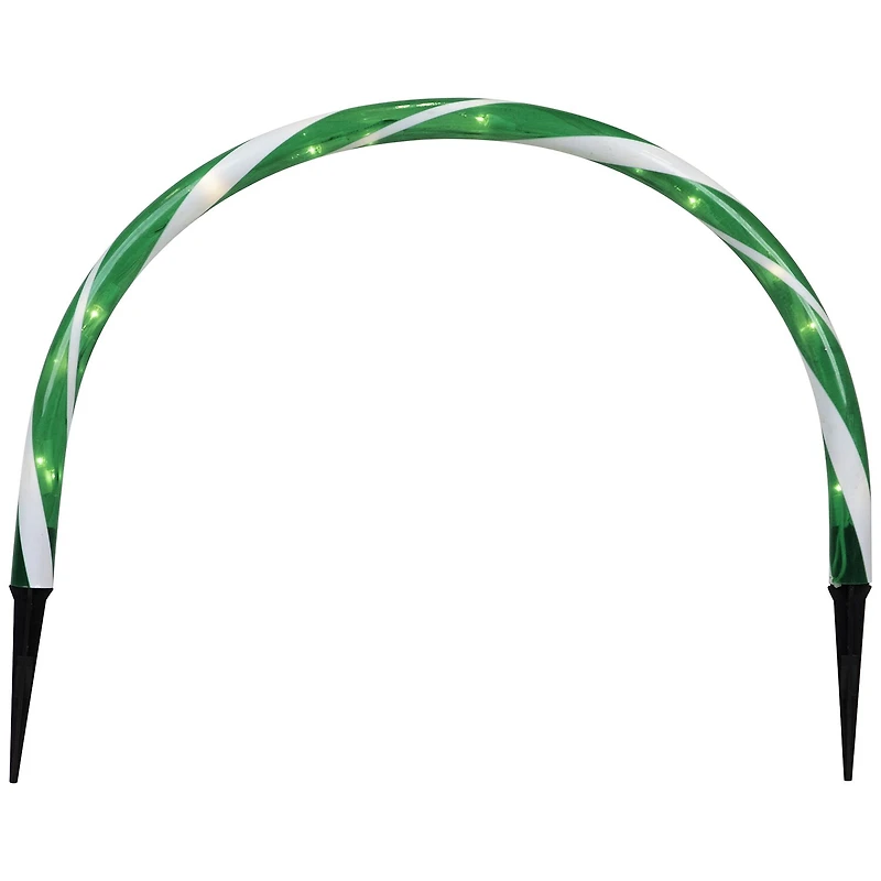 Northlight 11" Lighted Candy Cane Outdoor Arch Christmas Yard Art