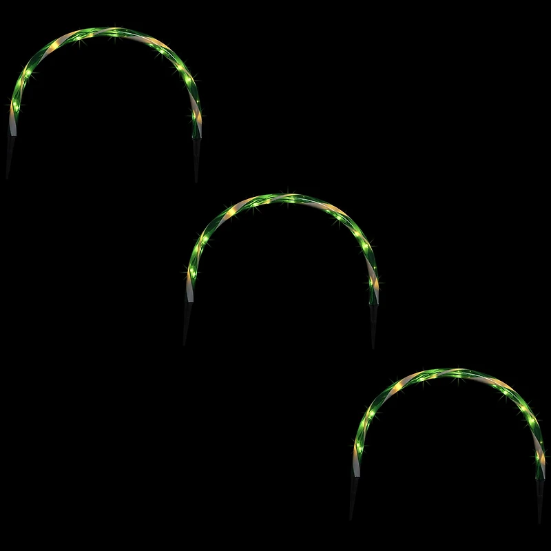 Northlight 11" Lighted Candy Cane Outdoor Arch Christmas Yard Art