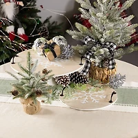 Northlight 16" Round Snowflake Serving Trays Christmas Tabletop Decor