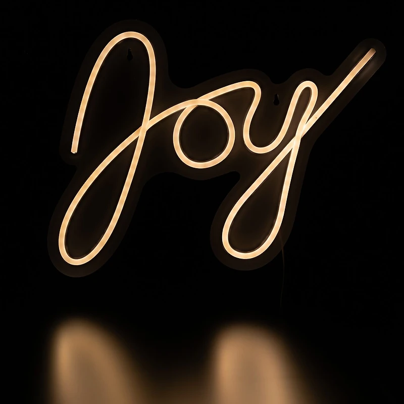 Northlight 15" Led Joy Neon Lighted Wall Or Window Wall Sign