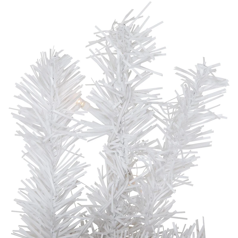 Northlight 30" Pre Lit Led White Canadian Pine Wreath