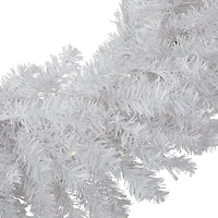 Northlight 30" Pre Lit Led White Canadian Pine Wreath