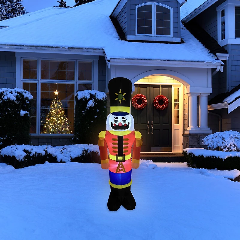 Northlight 6ft Lighted Inflatable Nutcracker Soldier Christmas Inflatable