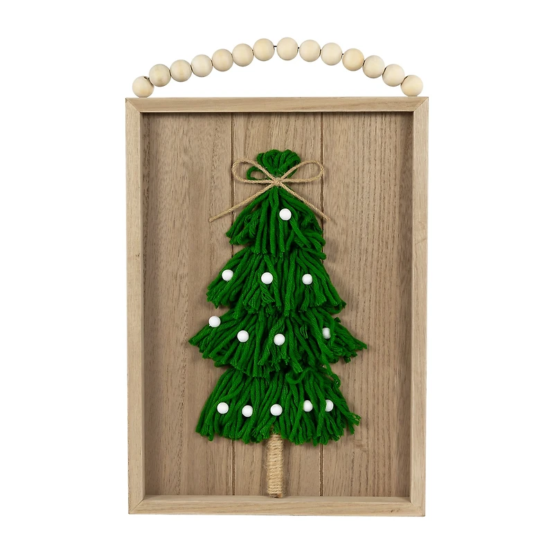 Northlight 14" Knitted Wooden Framed Wall Sign