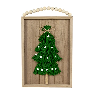 Northlight 14" Knitted Wooden Framed Wall Sign