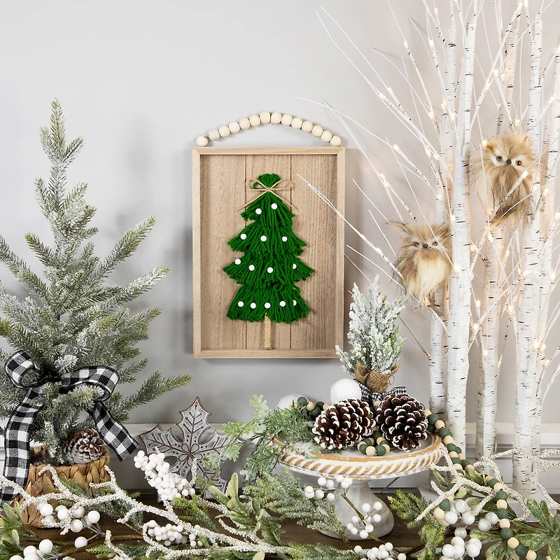 Northlight 14" Knitted Wooden Framed Wall Sign