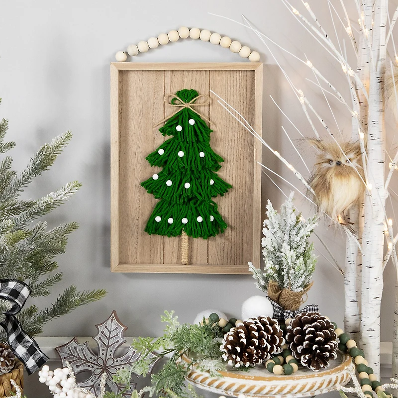 Northlight 14" Knitted Wooden Framed Wall Sign