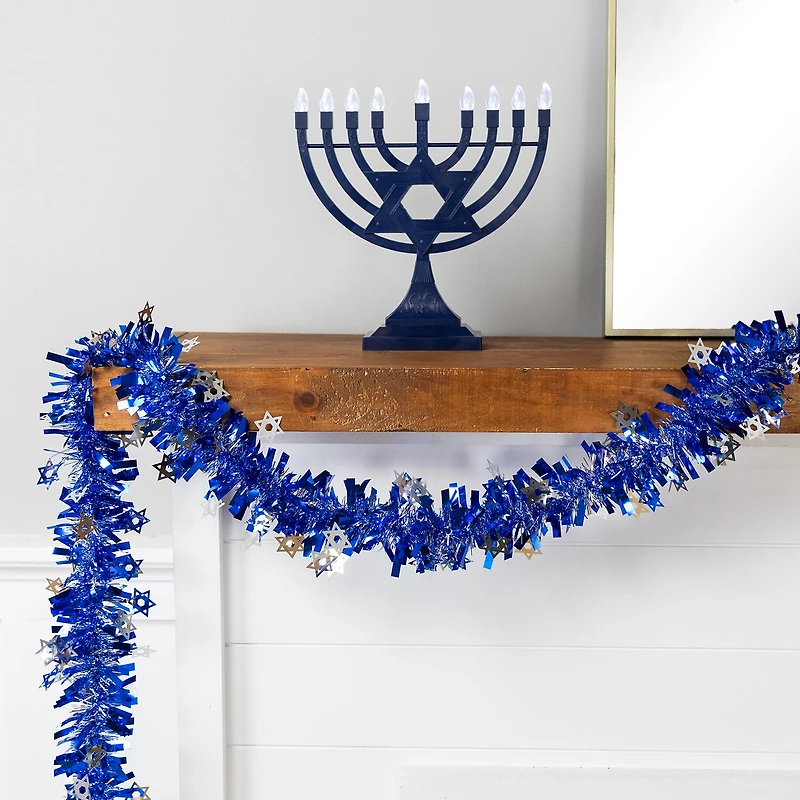 Northlight 50ft Star Of David Tinsel Christmas Indoor Garland