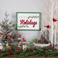 Northlight 16" Framed "Happy" Wooden Wall Sign