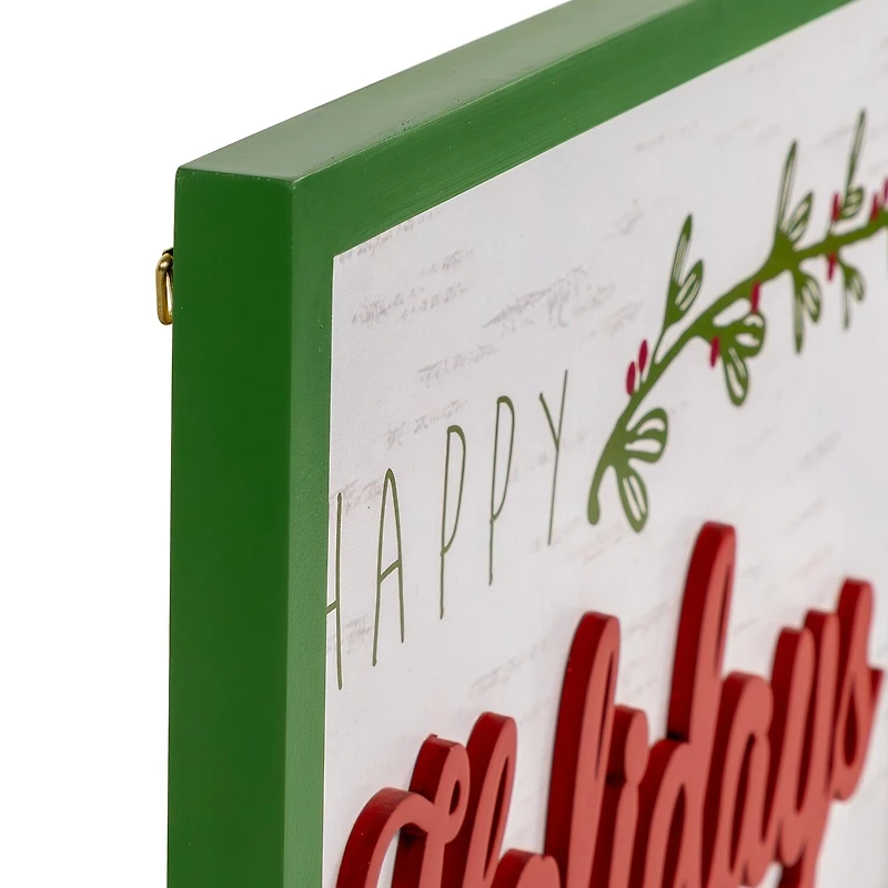 Northlight 16" Framed "Happy" Wooden Wall Sign