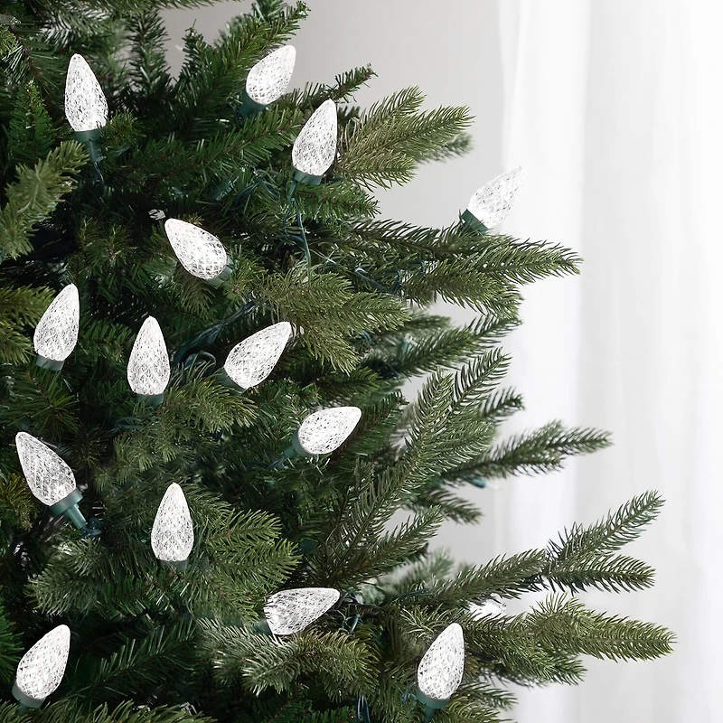 Northlight 67ft 100ct Pure White Faceted Led C9 String Lights
