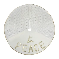 Northlight 48" Peace And Reindeer Indoor Tree Skirt