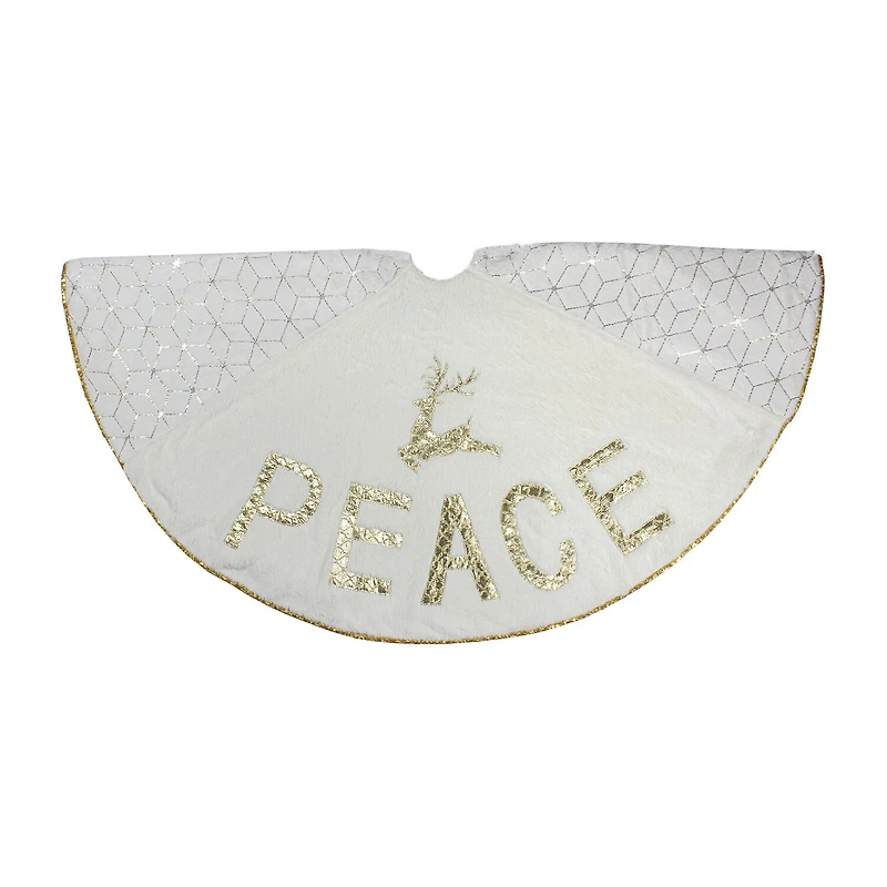 Northlight 48" Peace And Reindeer Indoor Tree Skirt