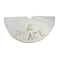 Northlight 48" Peace And Reindeer Indoor Tree Skirt